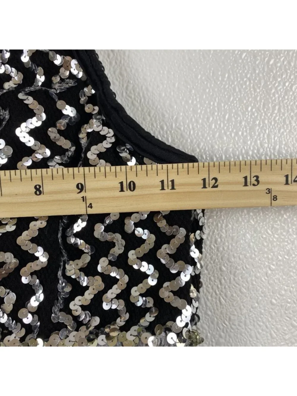 Curtain Call Girls Dance Costume Black Silver Sequin Jazz Tap Recital 3 Pc Small